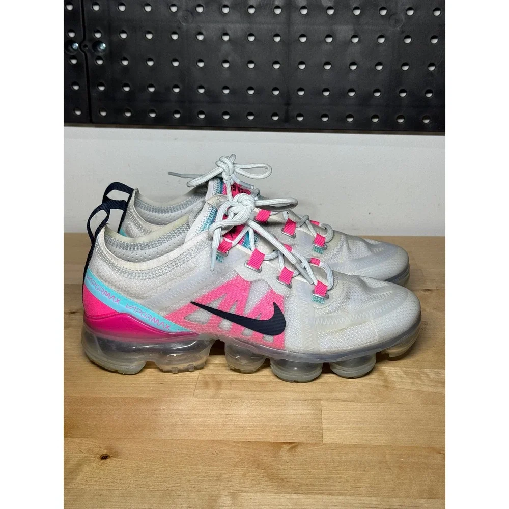 Nike Air Vapormax 2019 Womens 7 Summit White‎ Laser Fuchsia Pink AR6632-007